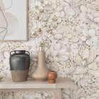 33951 Floral Texture The New Design Book Greige Wallpaper By Galerie