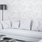 33952 Floral Texture The New Design Book White and Grey Wallpaper By Galerie
