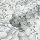 33953 Floral Texture The New Design Book Blue and Grey Wallpaper By Galerie