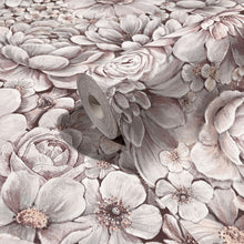 33954 Floral Texture The New Design Book Pink and Grey Wallpaper By Galerie