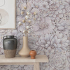 33954 Floral Texture The New Design Book Pink and Grey Wallpaper By Galerie