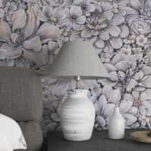 33955 Floral Texture The New Design Book White and Grey Wallpaper By Galerie
