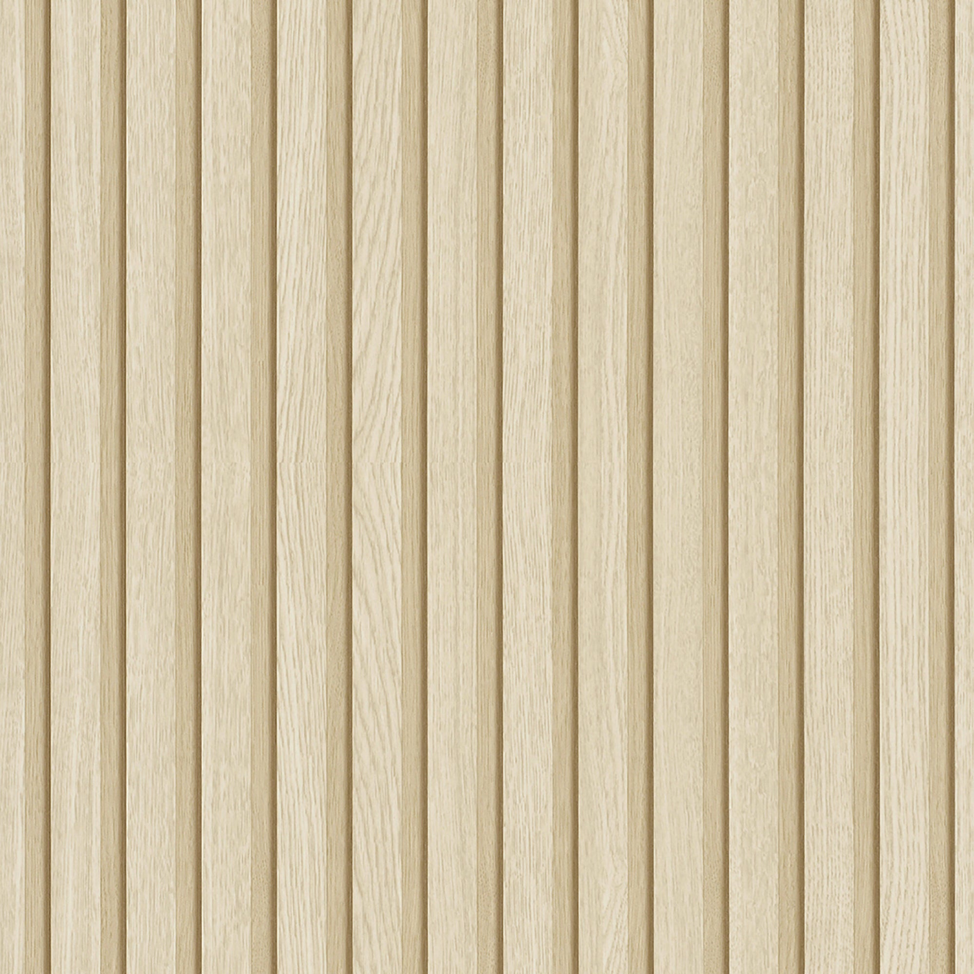 33957 Eden Wood Slat Effect Beige Wallpaper By Galerie