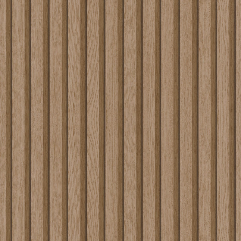 33958 Eden Wood Slat Effect Brown Wallpaper By Galerie