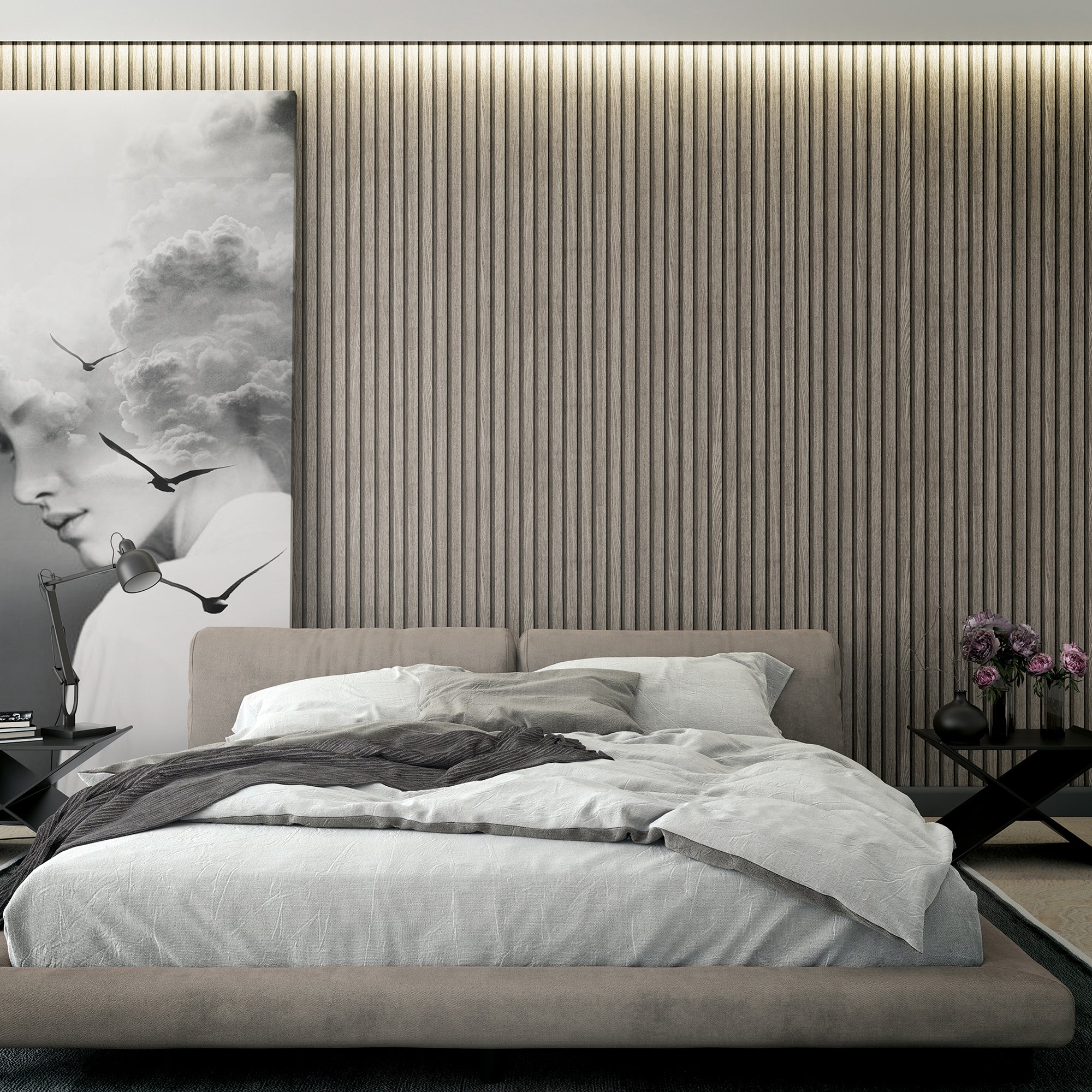 33959 Eden Wood Slat Effect Grey Wallpaper By Galerie