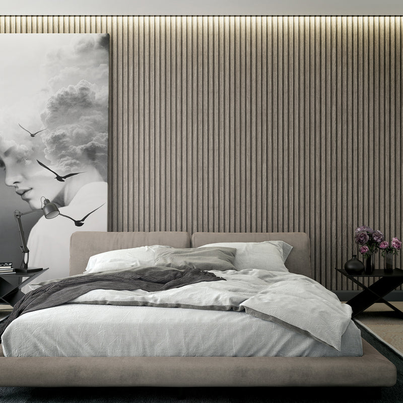 33959 Eden Wood Slat Effect Grey Wallpaper By Galerie