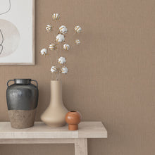 33966 Eden Linen Beige/Brown Wallpaper By Galerie