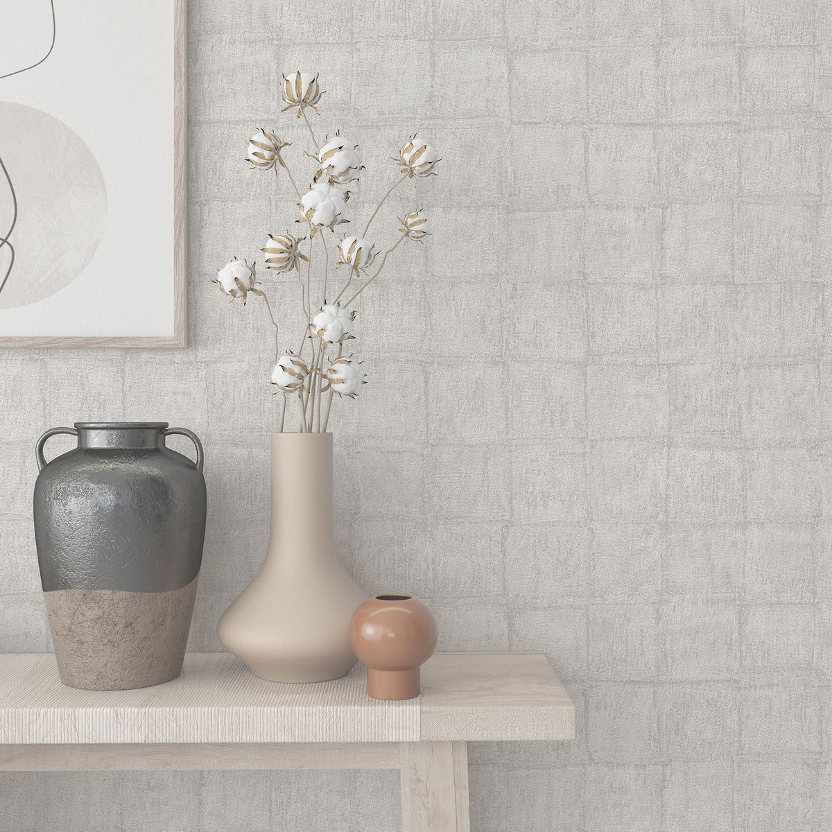 Tile The New Textures Grey Wallpaper by Galerie