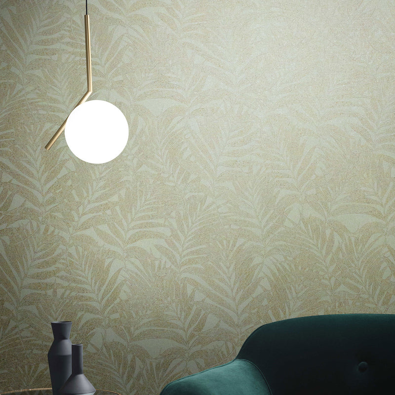 34003 Tree Leaf The New Design Book Green and Beige Wallpaper By Galerie