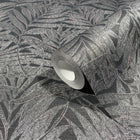34008 Tree Leaf The New Design Book Black, Silver and Pink Wallpaper By Galerie