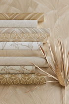 340112 Floral Lace Sand Gilded Wallpaper by Eijffinger