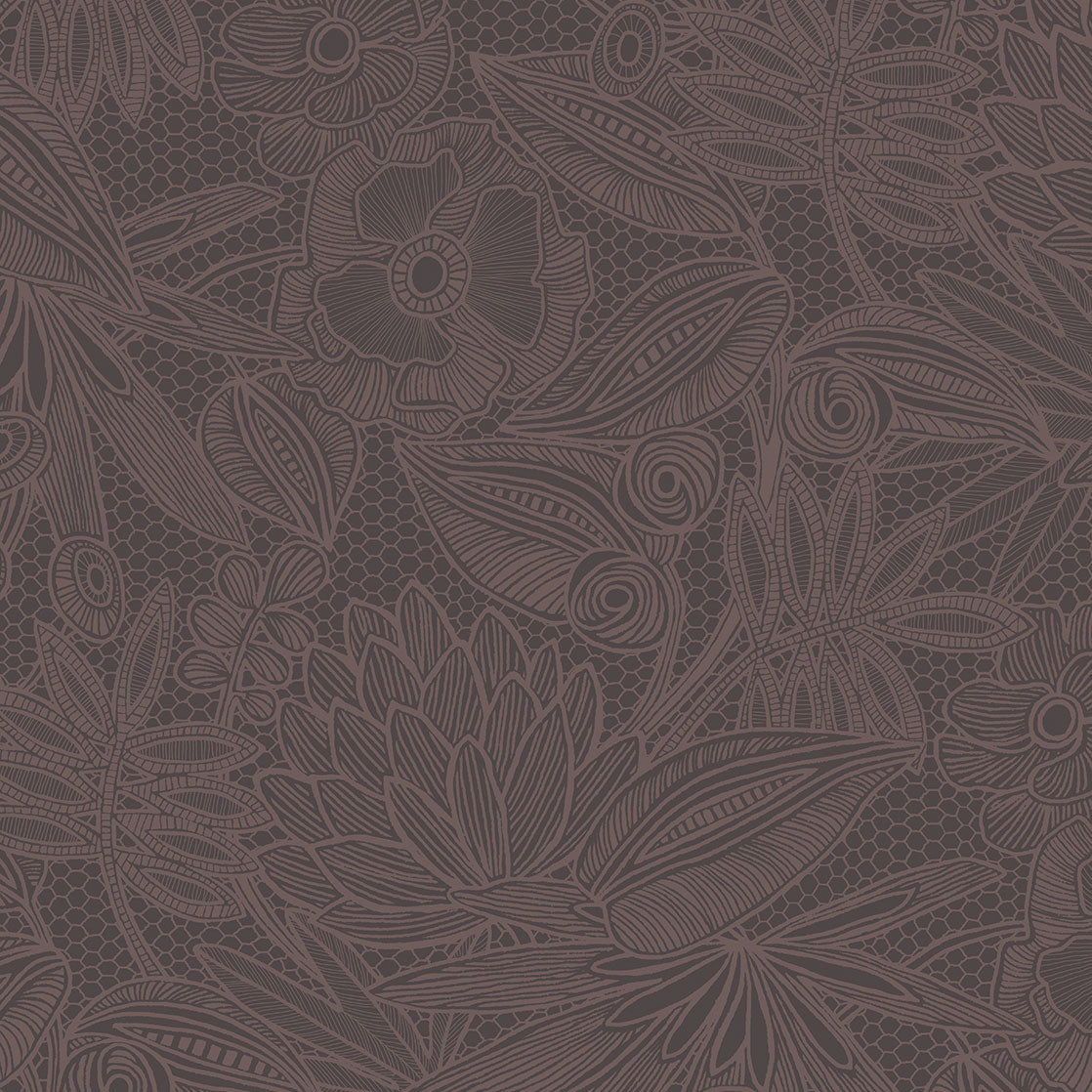340115 Floral Lace Purple Gilded Wallpaper by Eijffinger