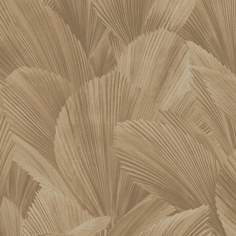 340121 Abstract Leaves Taupe Gilded Wallpaper by Eijffinger