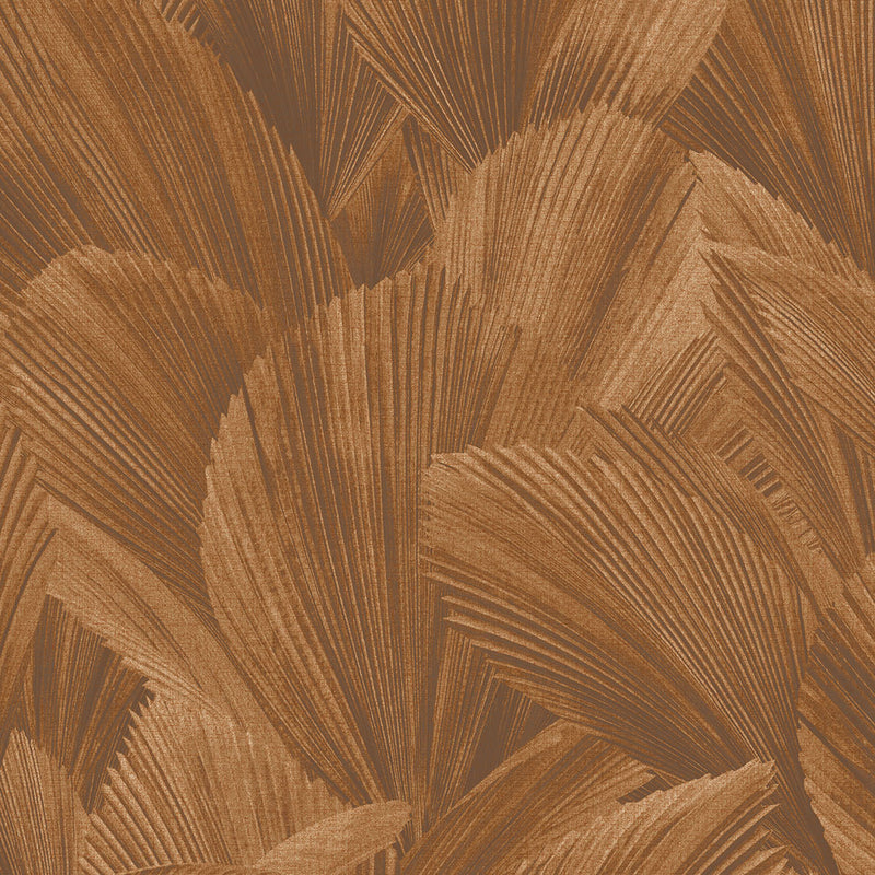 340123 Abstract Leaves Copper Gilded Wallpaper by Eijffinger