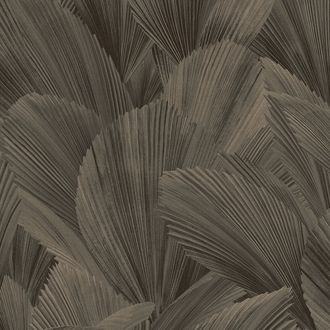 340126 Abstract Leaves Brown Gilded Wallpaper by Eijffinger