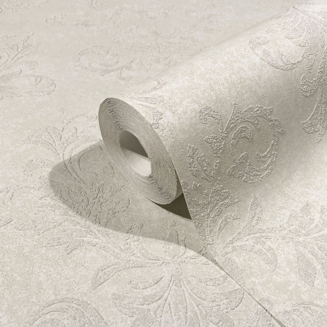 34012 Damask The New Design Book Greige Wallpaper By Galerie