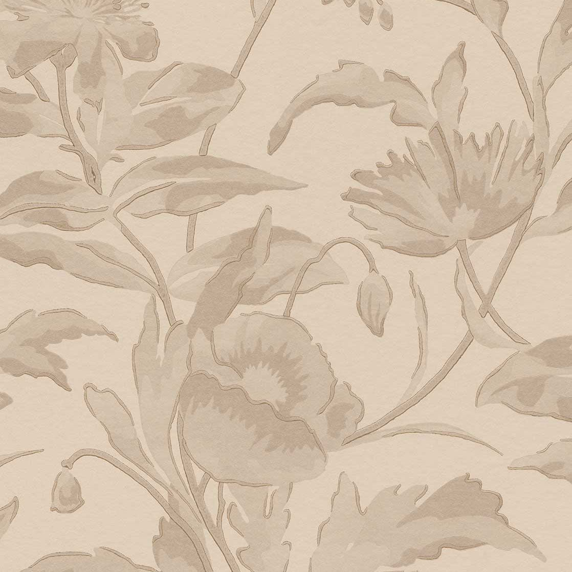 340131 Meandering Floral Pink Gilded Wallpaper by Eijffinger