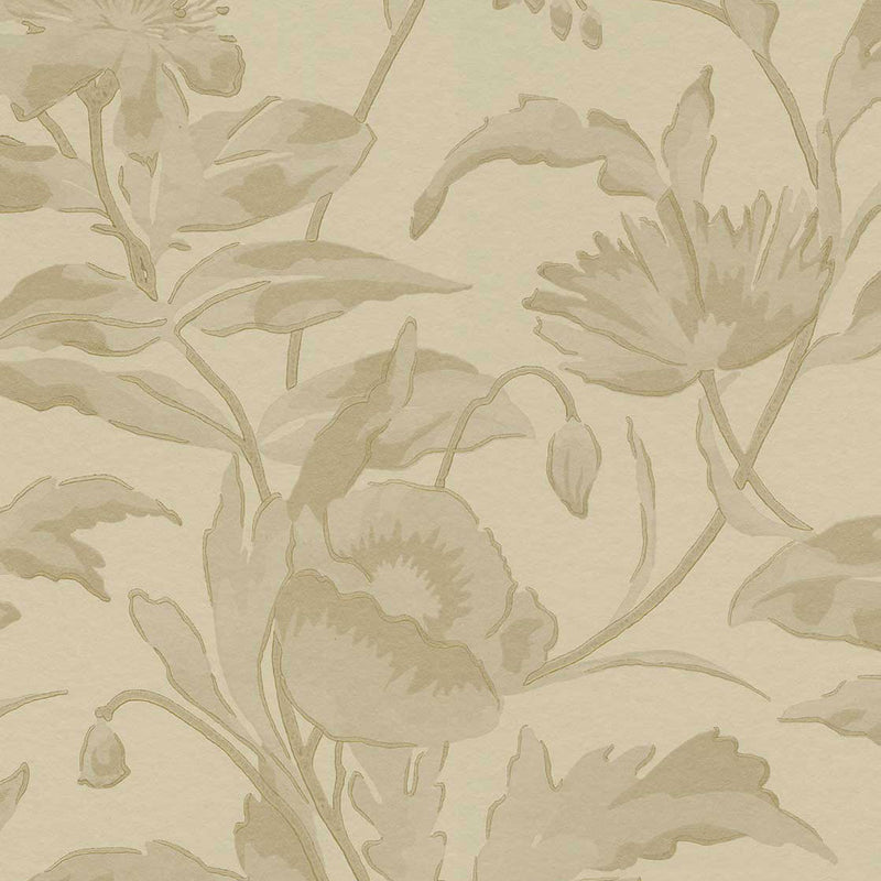 340132 Meandering Floral Gold Sand Gilded Wallpaper by Eijffinger