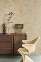 340132 Meandering Floral Gold Sand Gilded Wallpaper by Eijffinger