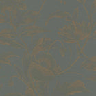 340134 Meandering Floral Blue Gilded Wallpaper by Eijffinger