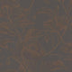 Meandering Floral Brown Gilded Wallpaper by Eijffinger