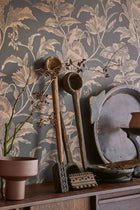 340135 Meandering Floral Brown Gilded Wallpaper by Eijffinger