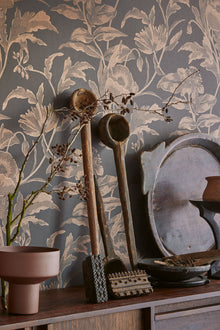 340135 Meandering Floral Brown Gilded Wallpaper by Eijffinger