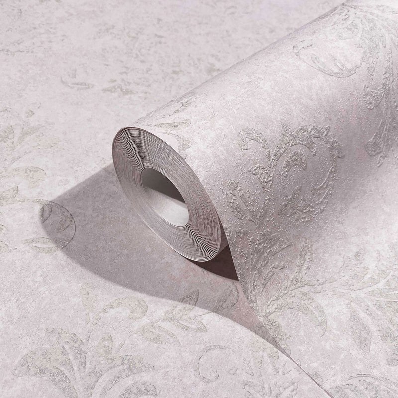 34013 Damask The New Design Book Rose and Grey Wallpaper By Galerie