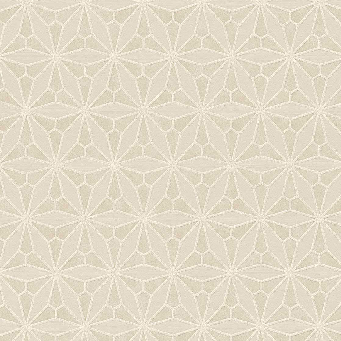 340140 Geo Floral Cream Gilded Wallpaper by Eijffinger