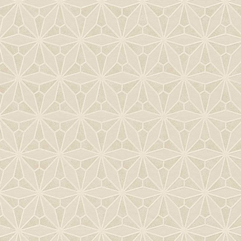 340140 Geo Floral Cream Gilded Wallpaper by Eijffinger