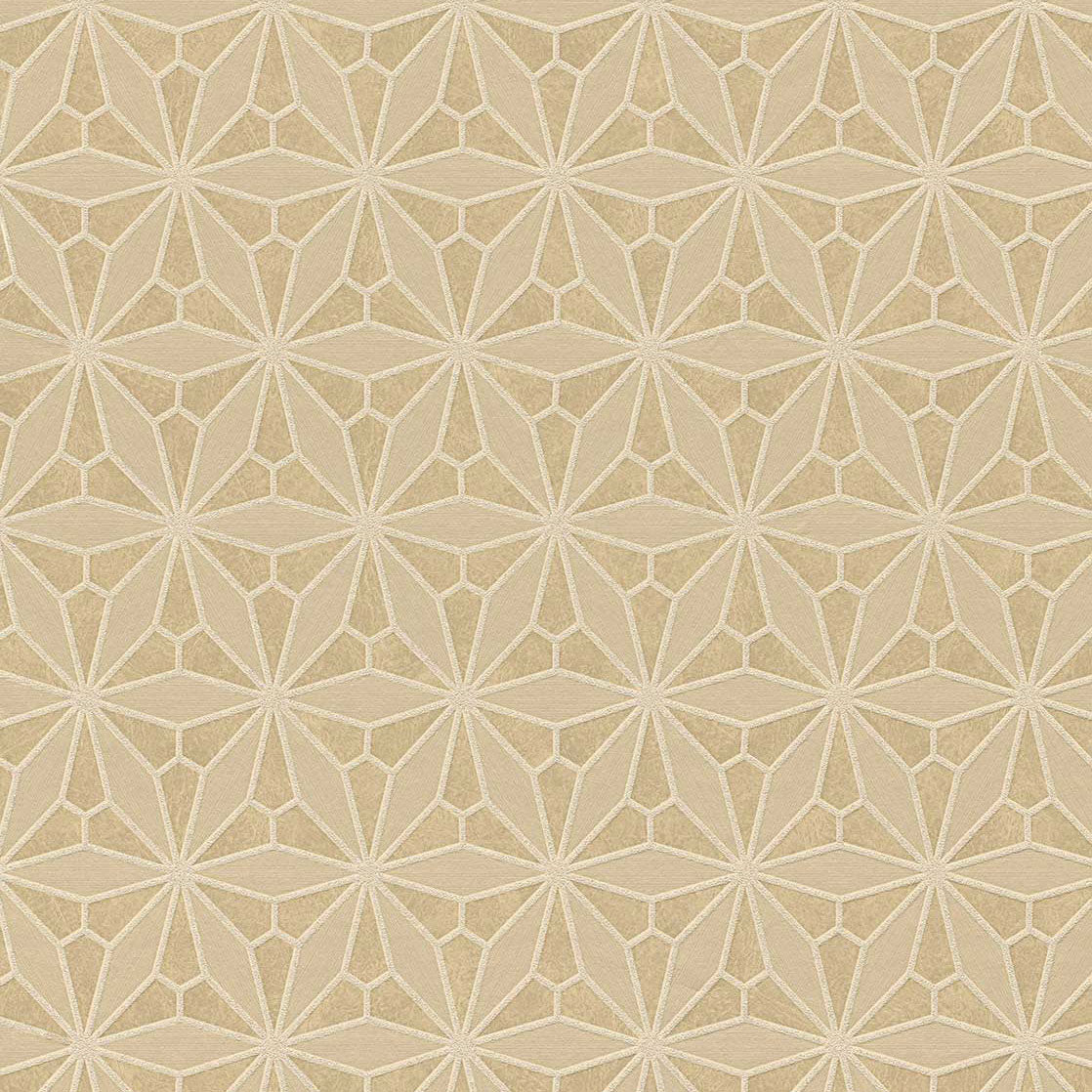340141 Geo Floral Sand Gilded Wallpaper by Eijffinger
