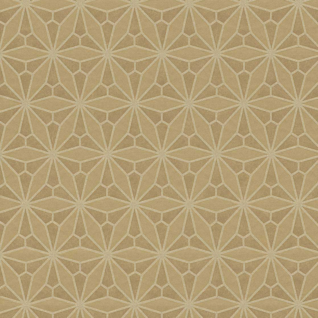 340142 Geo Floral Gold Gilded Wallpaper by Eijffinger