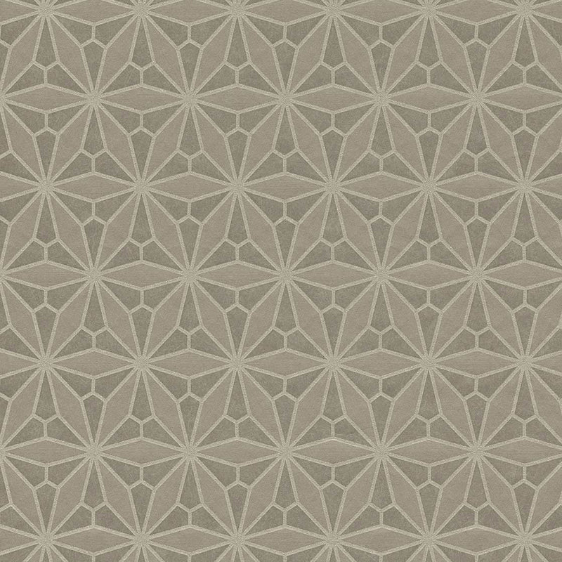 340143 Geo Floral Taupe Gilded Wallpaper by Eijffinger