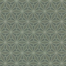 340145 Geo Floral Green Gilded Wallpaper by Eijffinger