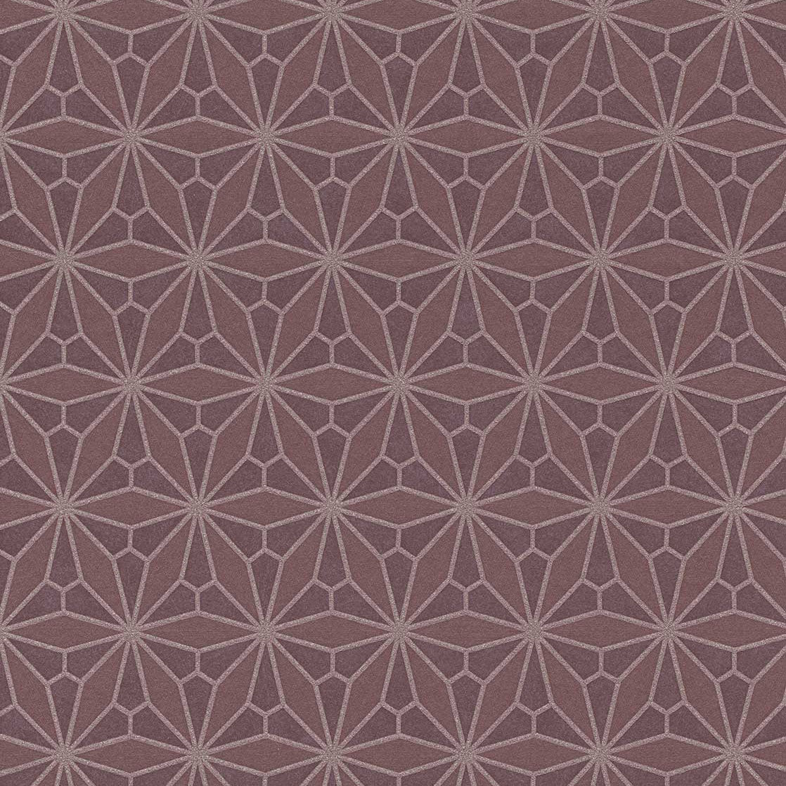 340146 Geo Floral Red Gilded Wallpaper by Eijffinger
