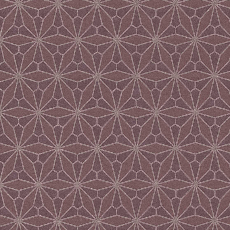 340146 Geo Floral Red Gilded Wallpaper by Eijffinger