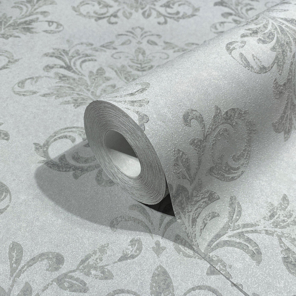 34014 Damask The New Design Book Grey and Silver Wallpaper By Galerie