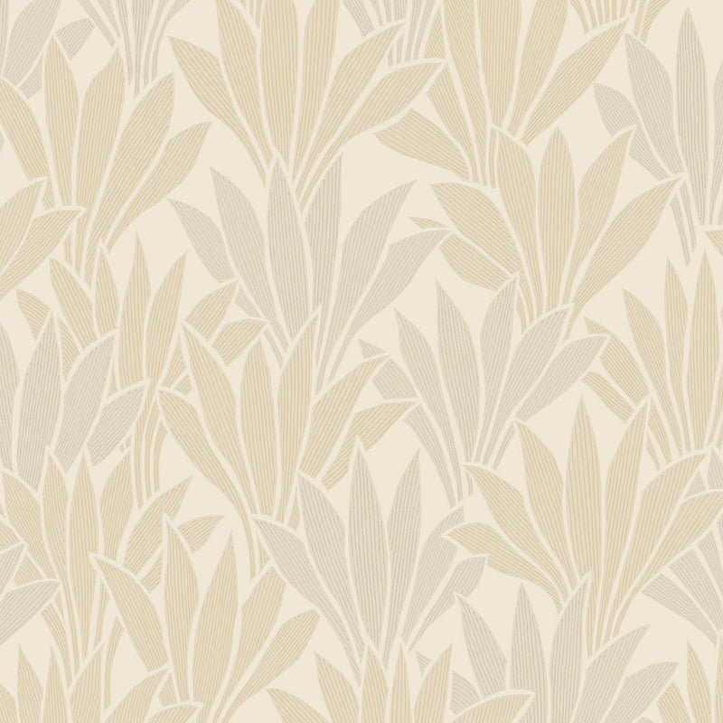 340150 Abstract Palm Beige Gilded Wallpaper by Eijffinger