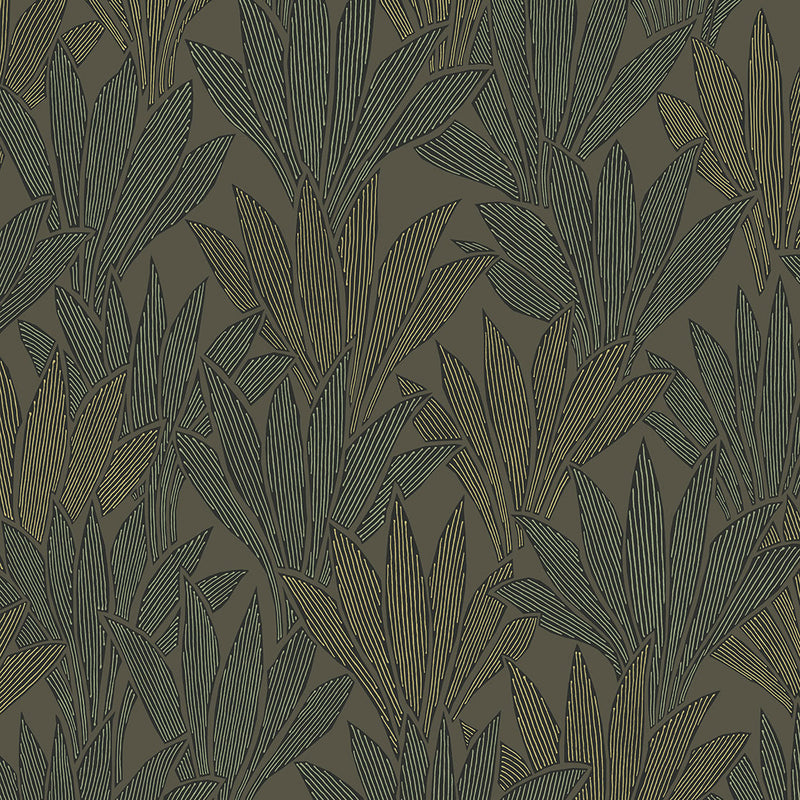 340152 Abstract Palm Dark Green Gilded Wallpaper by Eijffinger