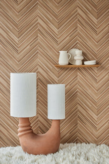 340162 Herringbone Copper Gilded Wallpaper by Eijffinger