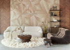 340163 Herringbone Brown Gilded Wallpaper by Eijffinger