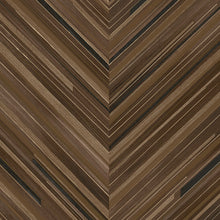 340165 Herringbone Dark Brown Gilded Wallpaper by Eijffinger