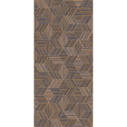 340180 Herringbone Geo Dark Brown Gilded Mural by Eijffinger