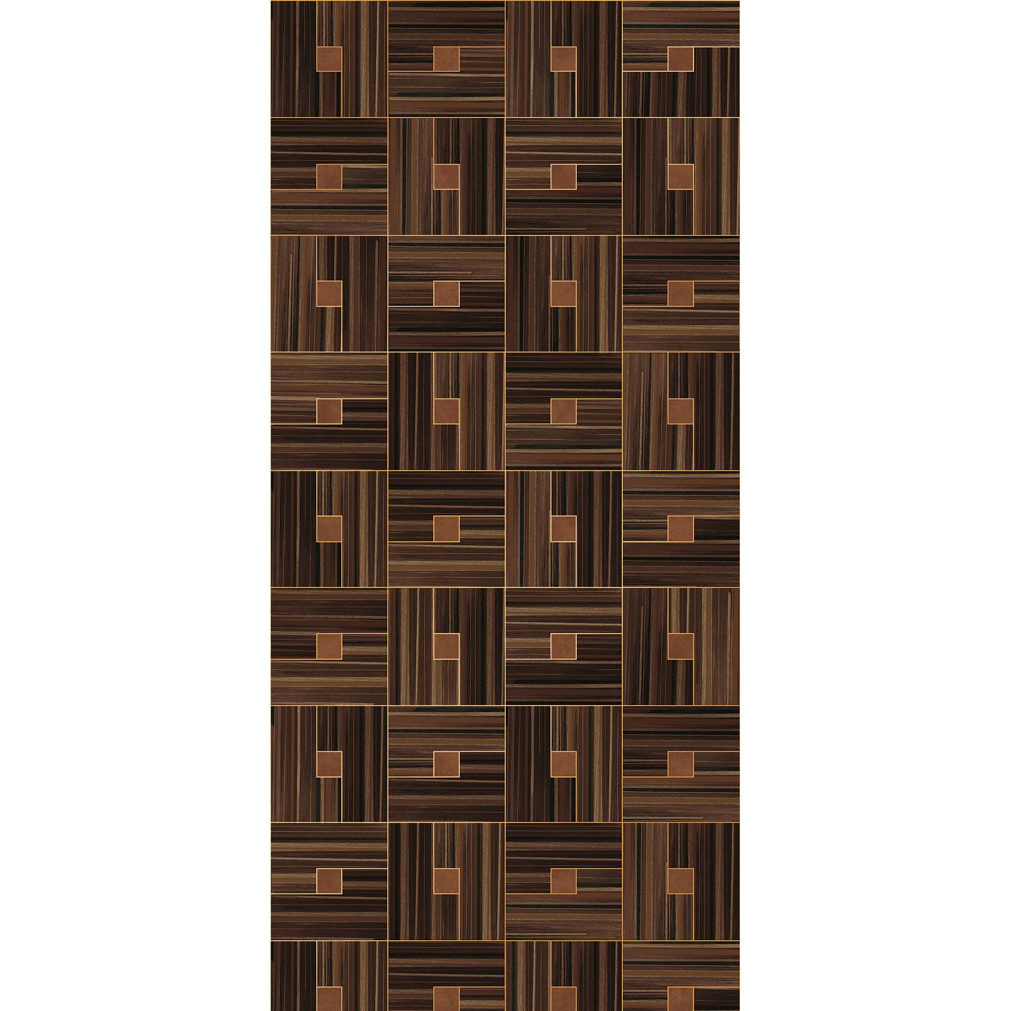 340183 Geo Square Brown Gilded Mural by Eijffinger