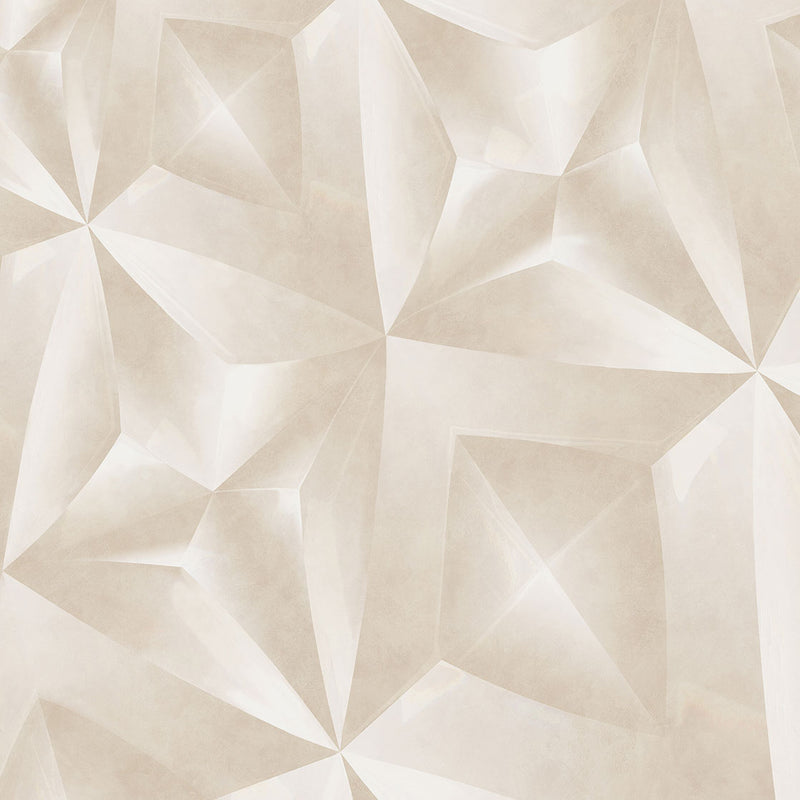 340187 Geo Diamond Beige Gilded Mural by Eijffinger