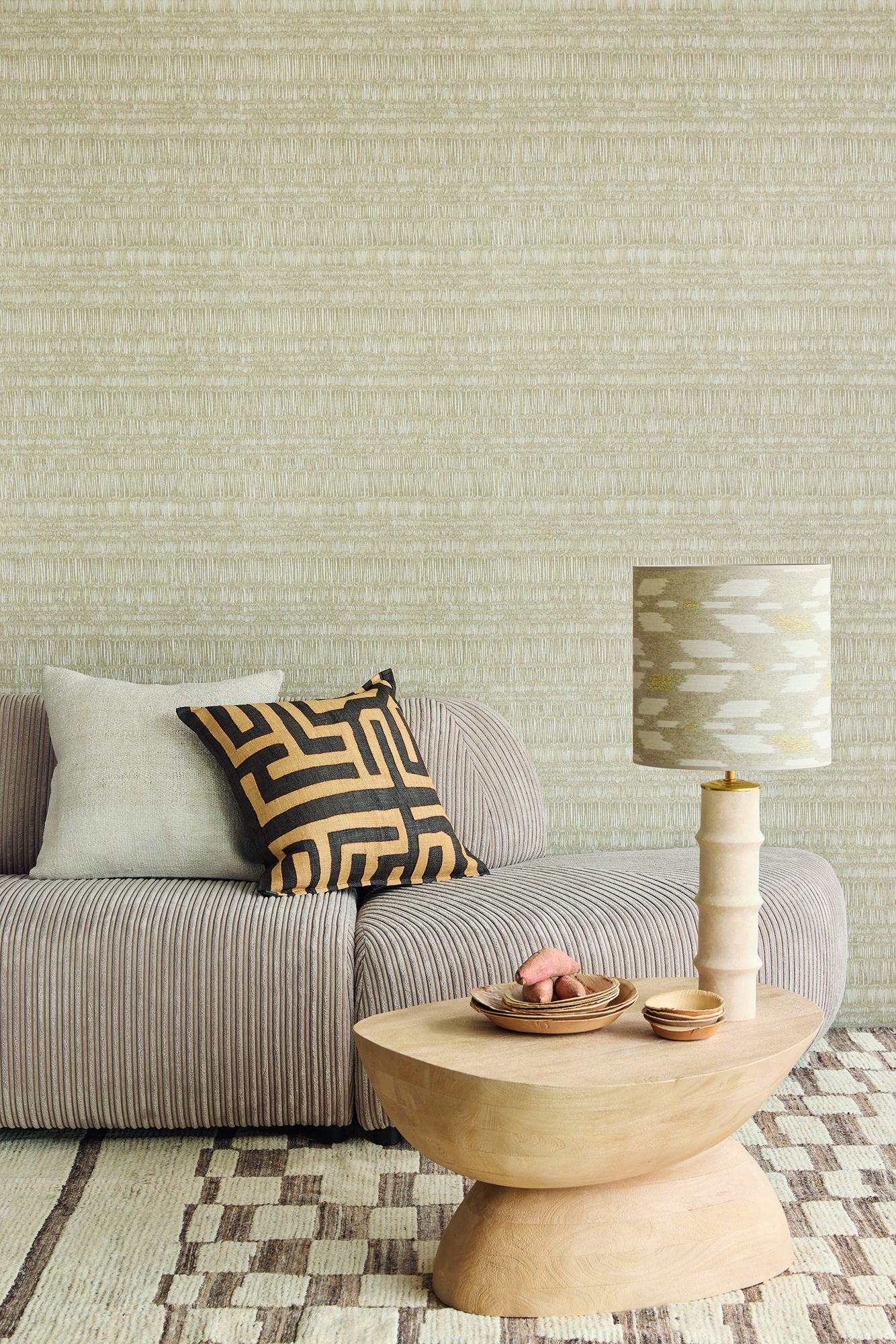 340260 Ethnic Stripe Beige Wallpaper by Eijffinger