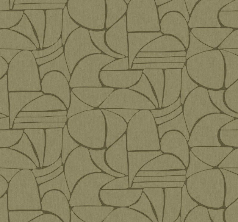 340282 Omani Green Mural by Eijffinger