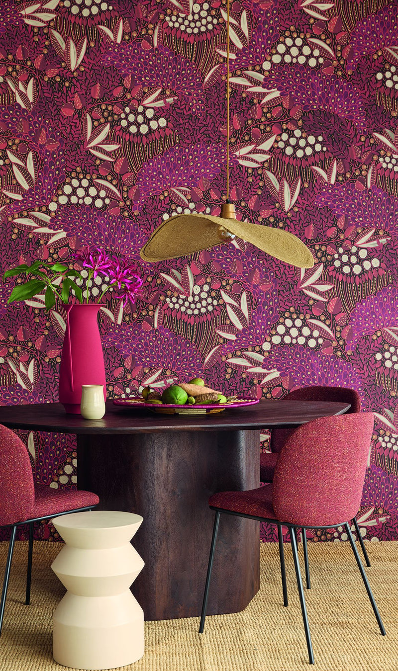340286 Voyage Red Mural by Eijffinger
