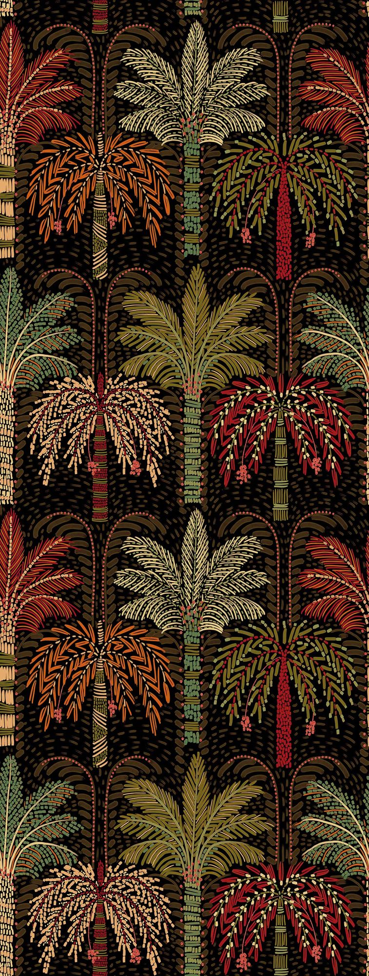 340290 Palm Tree Green Mural by Eijffinger