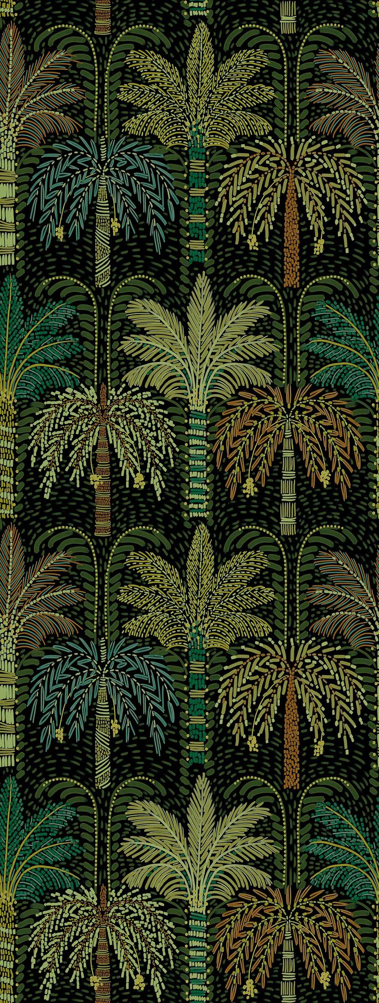 340291 Palm Tree Ochre Mural by Eijffinger